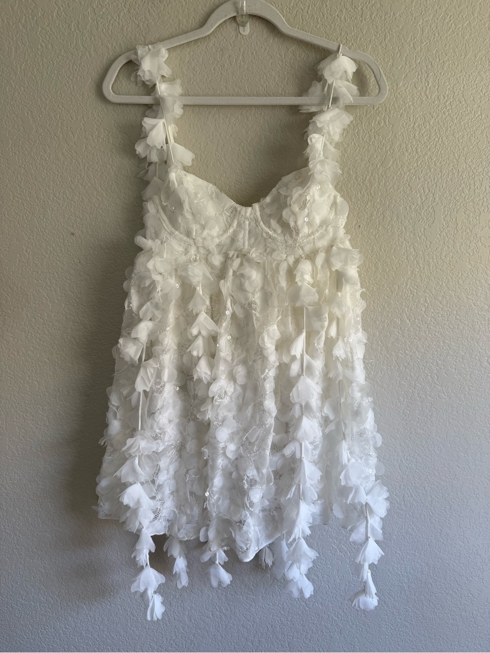 For Love & Lemons Bellatrix Babydoll Mini Dress / White